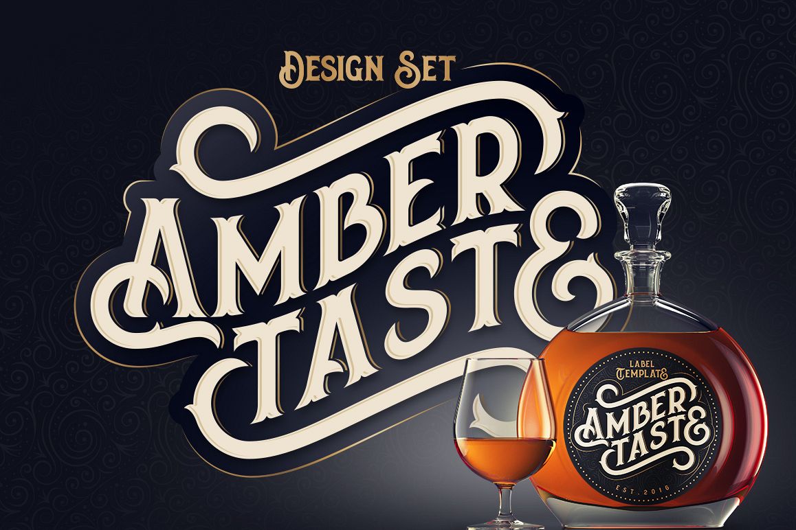 Amber Taste Font, Label, Mockup! example image 1