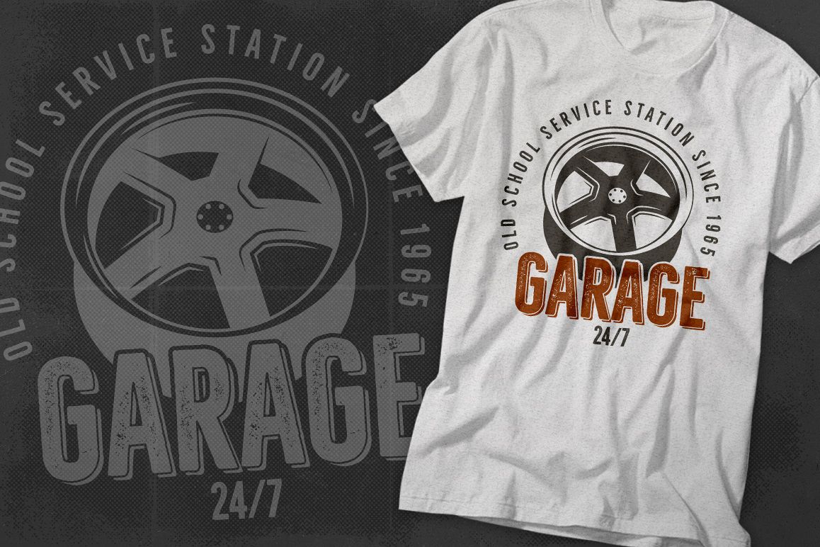 Garage - Car Service Emblem / Retro Logo example image 1