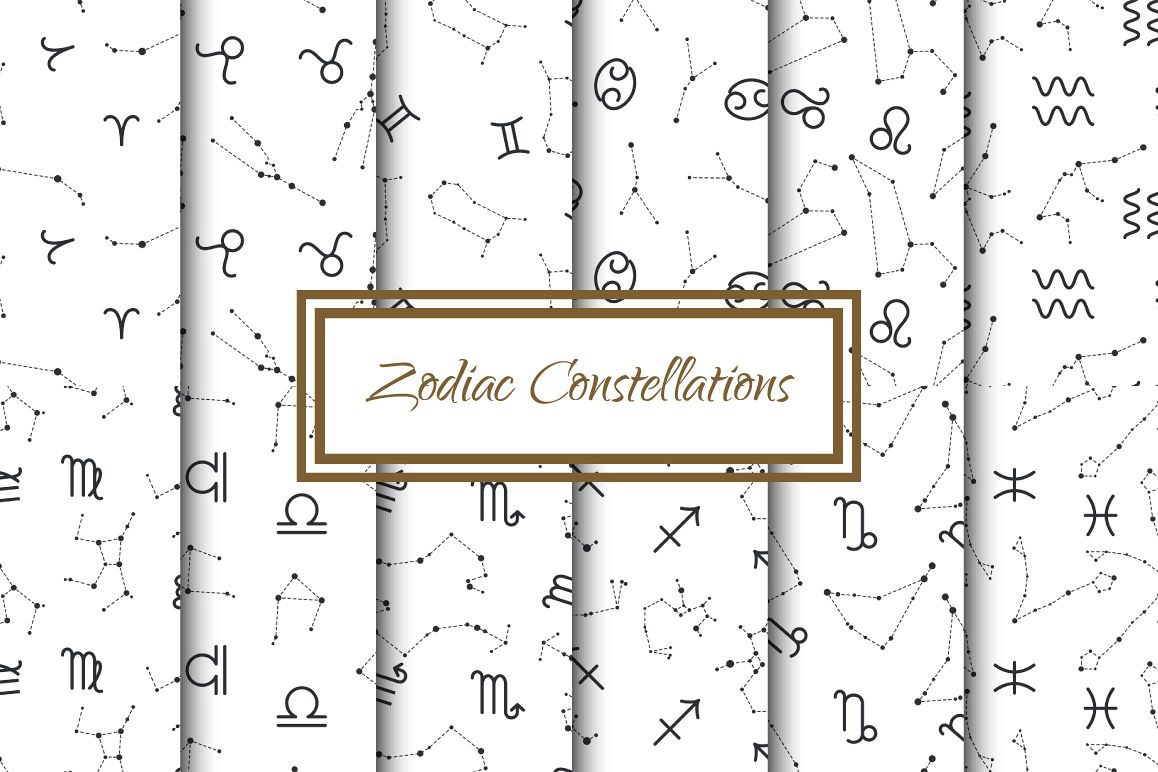 Zodiac Constellations Patterns example image 1