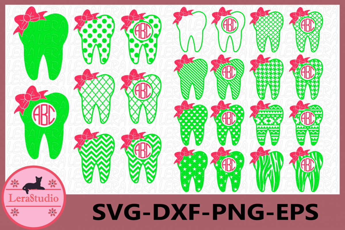 Download Tooth SVG, Monogram Tooth SVG Frames, Dentist Tooth Svg