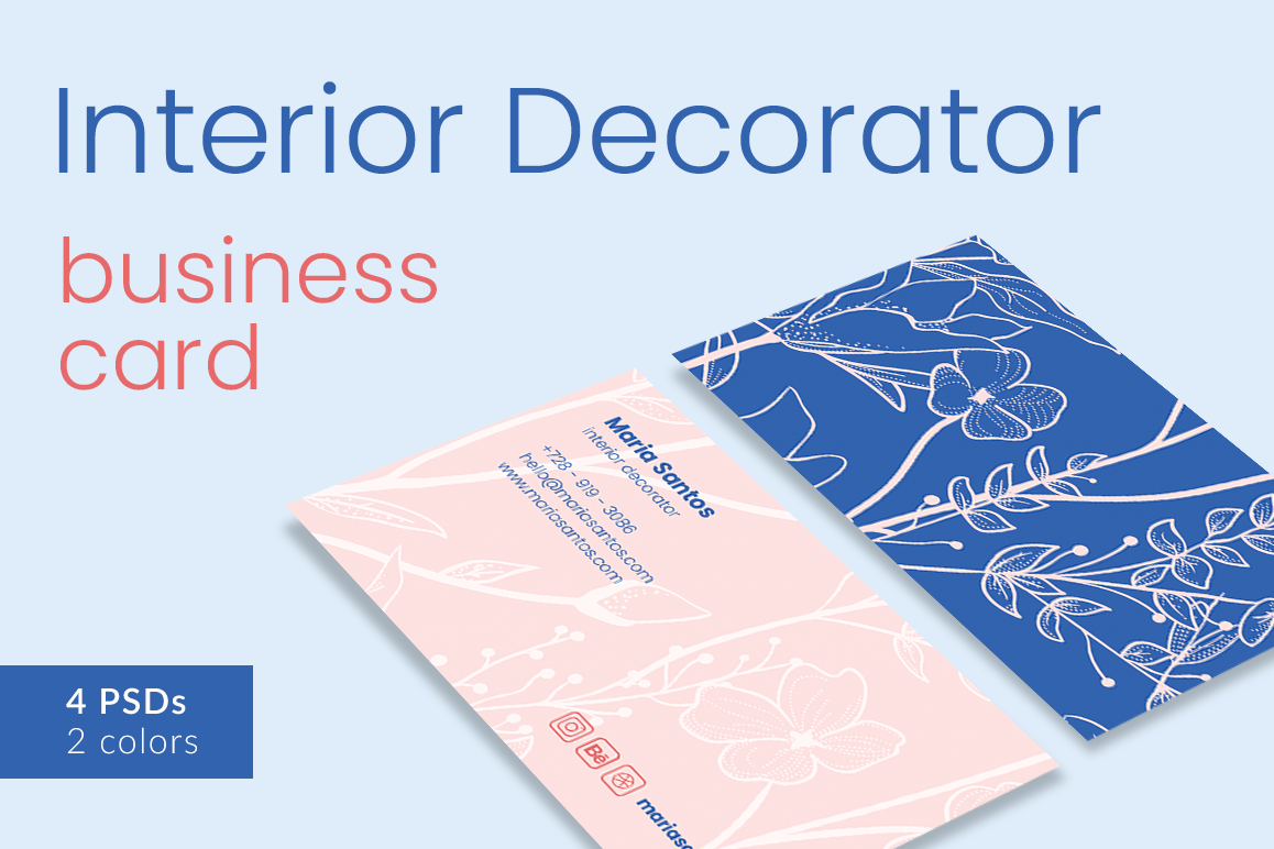 Interior Decorator Business Card example image 1