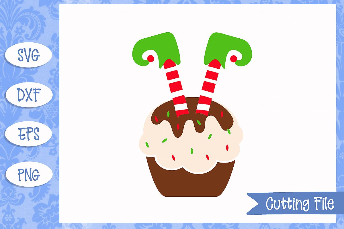 Elf legs cupcake cut File example image 1