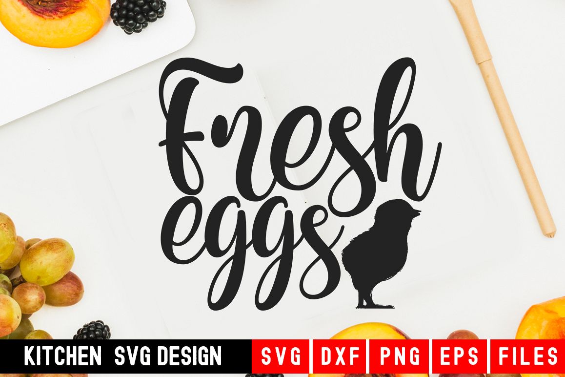 Fresh Eggs Svg|kitchen svg|kitchen towel svg example image 1