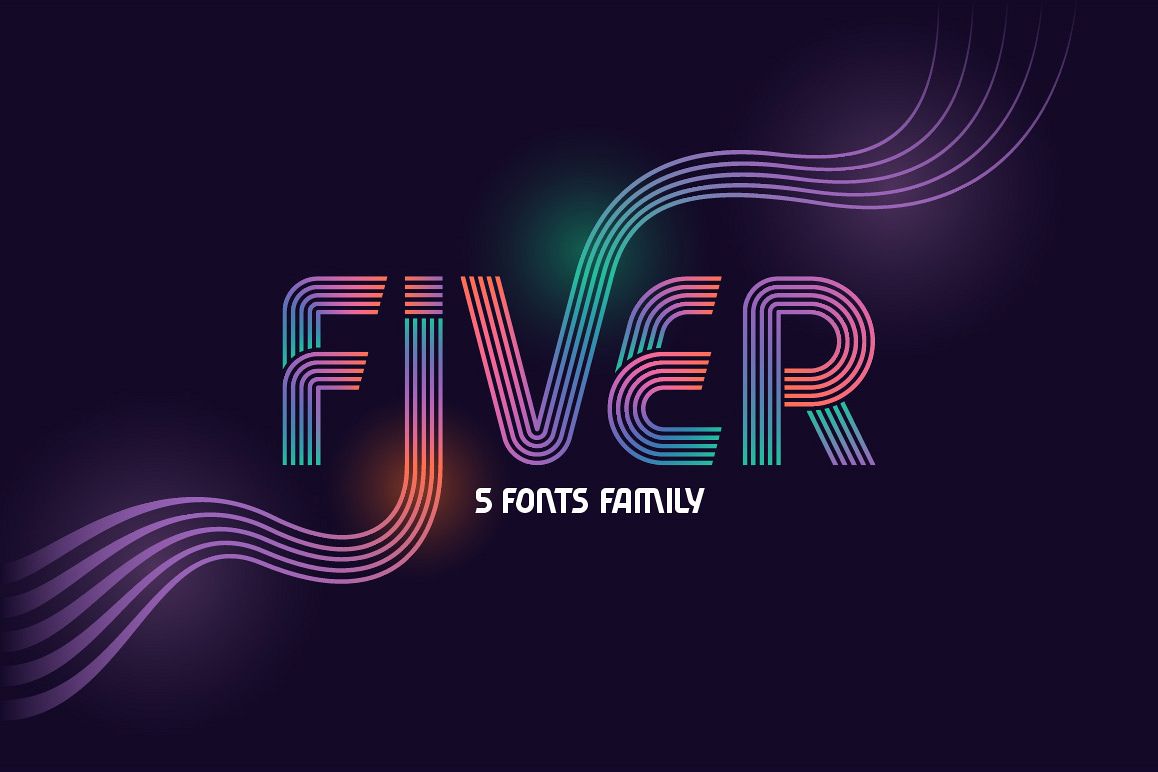 Fiver 5 fonts family example image 1