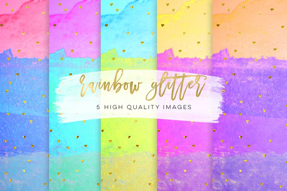 stripes color rainbow paper Digital Paper Planner Graphics Glitter Floral patterns, personal paper kit Festival Glitter, colorful glitter example image 1