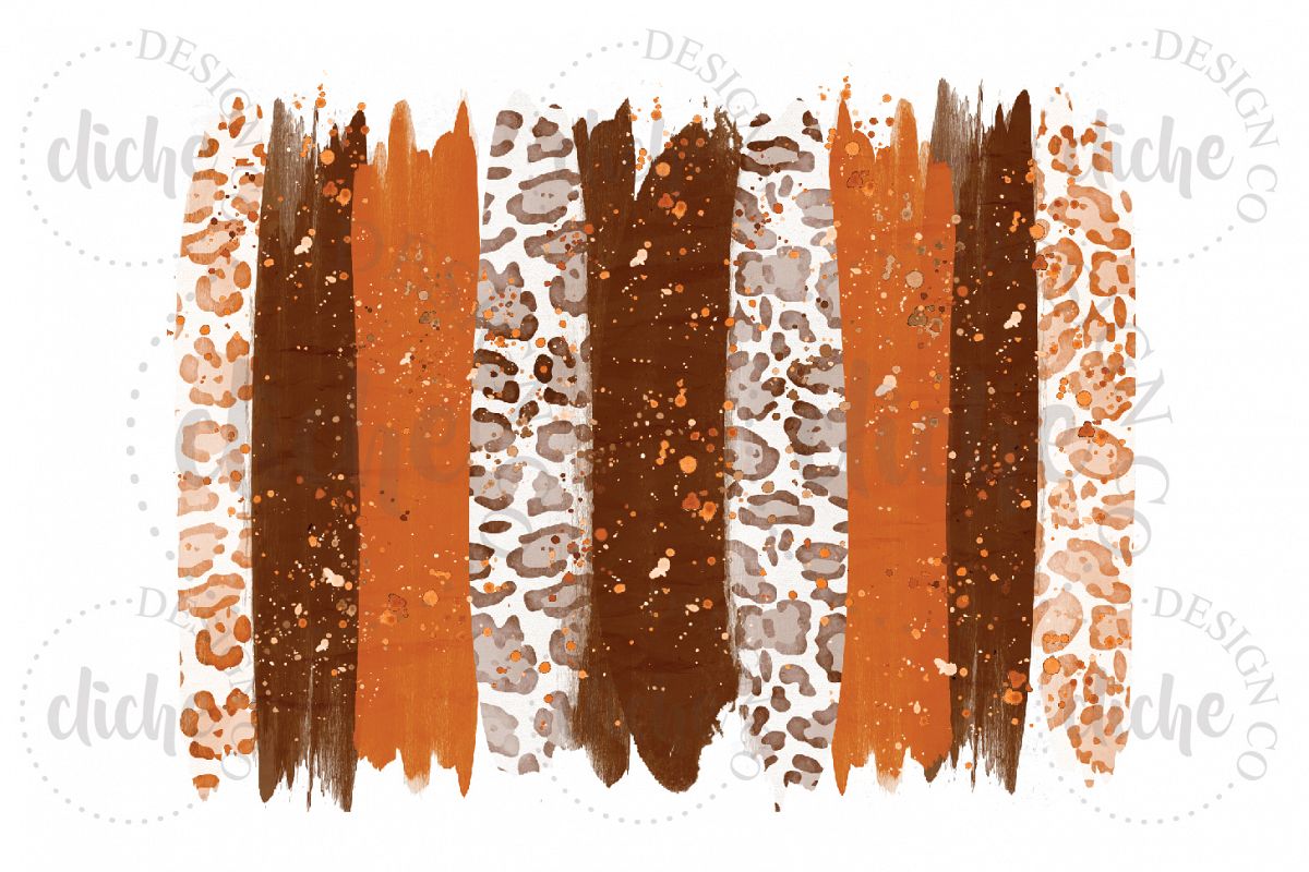 Fall Paint Stroke Sublimation Design Background example image 1