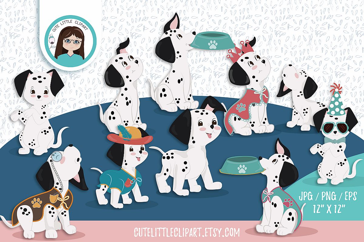 Dalmatians clipart example image 1