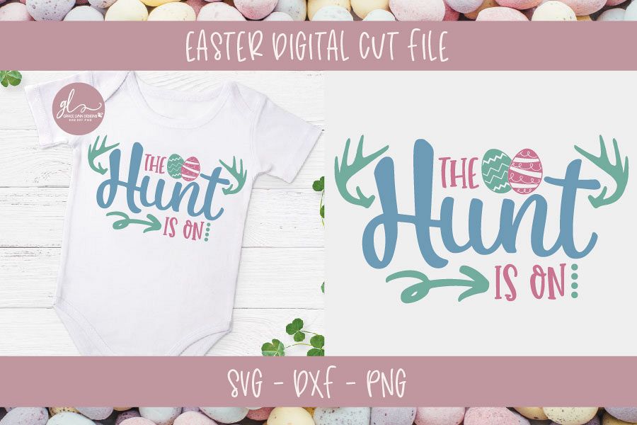 The Hunt Is On - Easter SVG Cut File example image 1