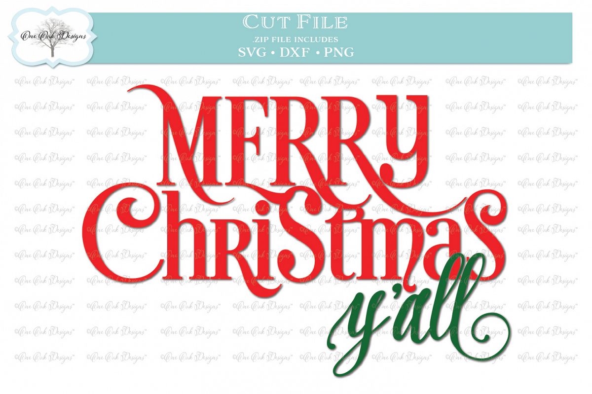 Download Merry Christmas Y'all 2 - SVG DXF PNG (89571) | SVGs ...
