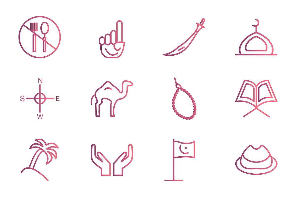 Set Of Ramadan Icons example image 1