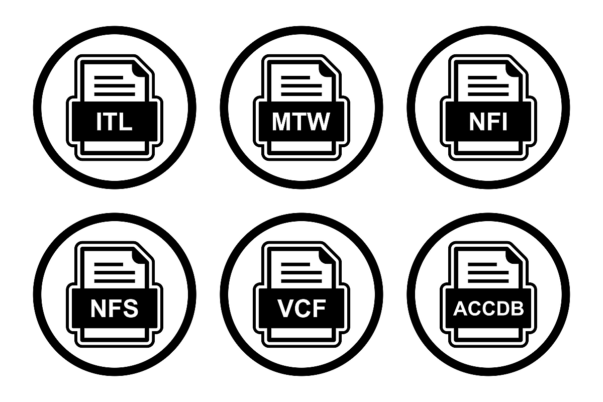 Set Of File Formats Icons example image 1