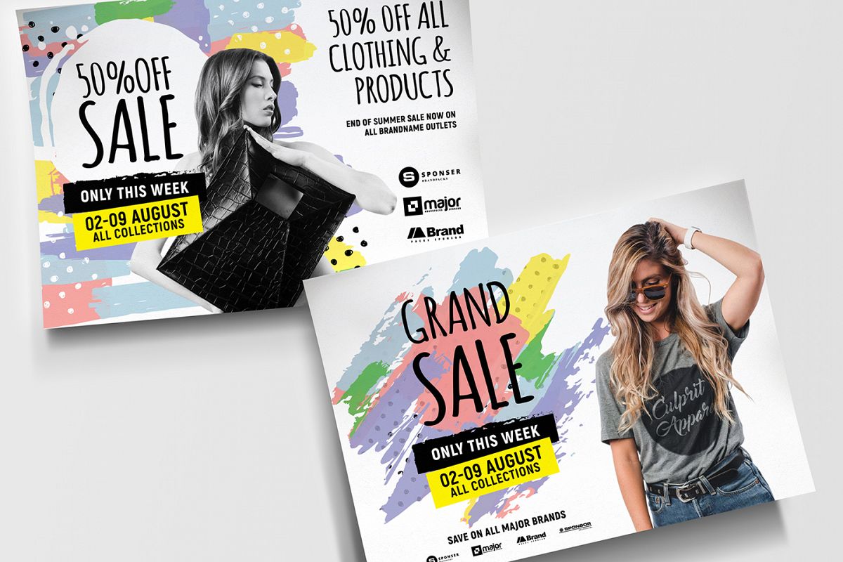 A4 Grand Sale Advertisement Templates example image 1