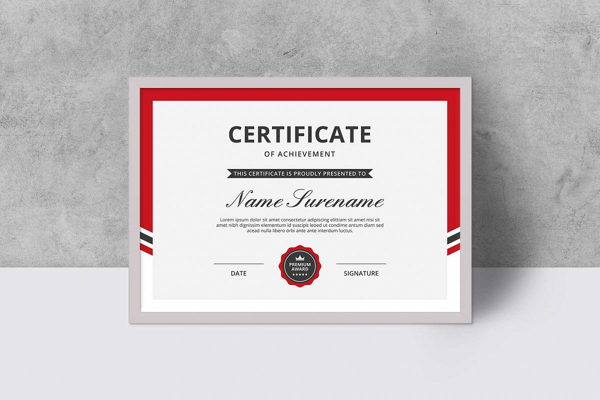 Certificate example image 1