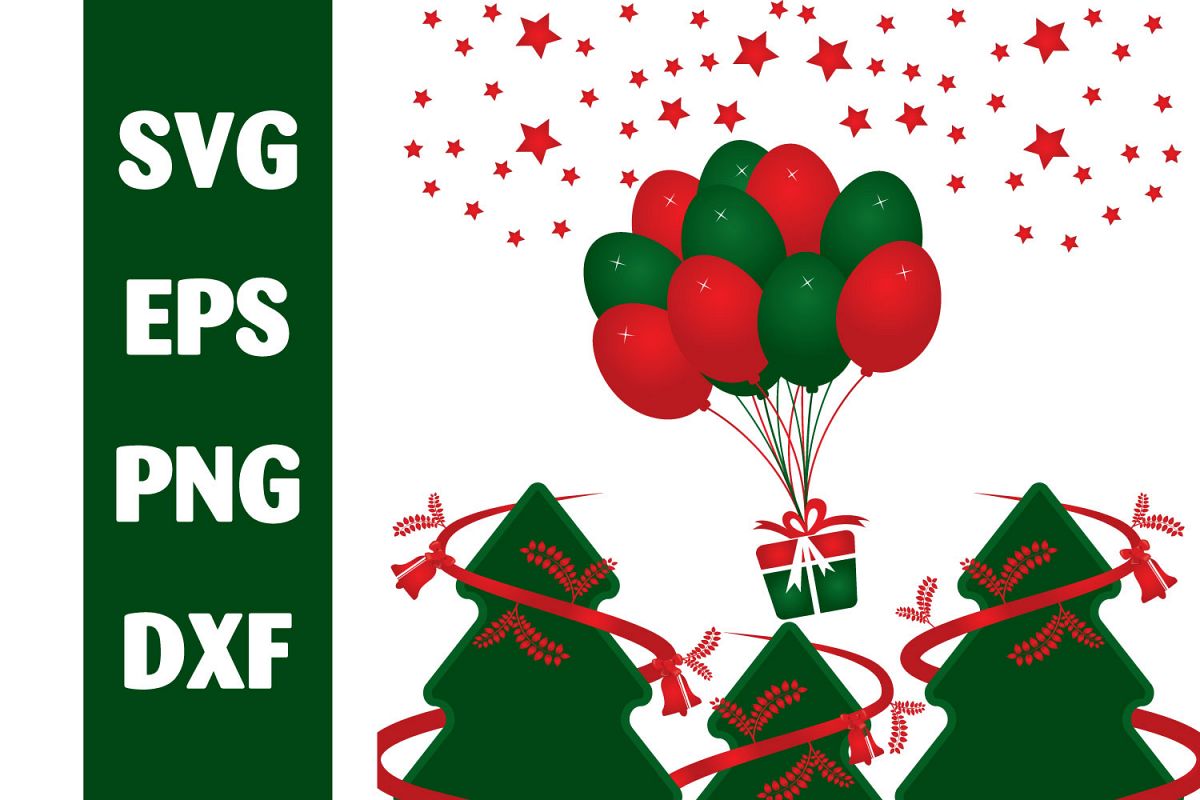Merry Christmas Vector Design. example image 1