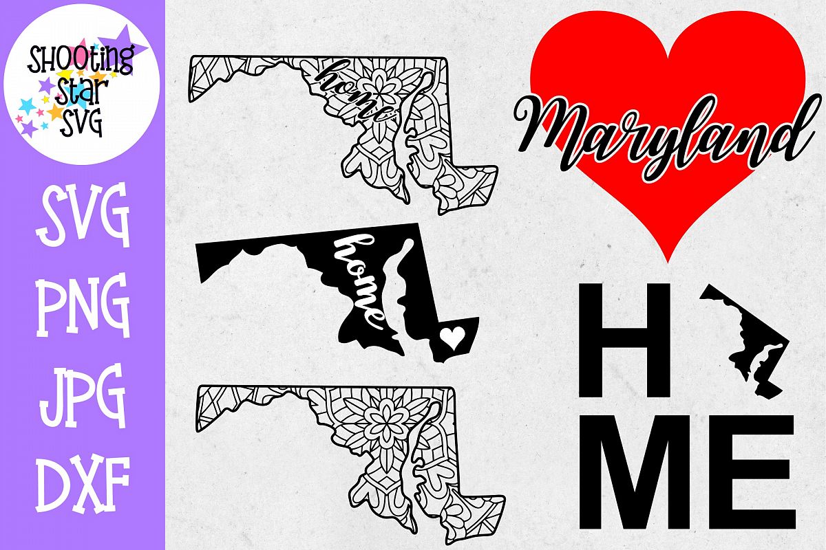 Maryland US State SVG Decal Bundle - 50 States SVG example image 1