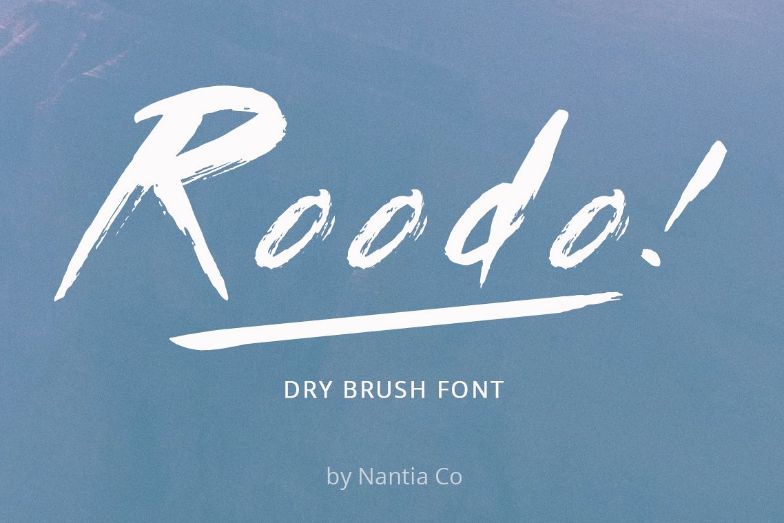 Roodo Dry Brush Font example image 1