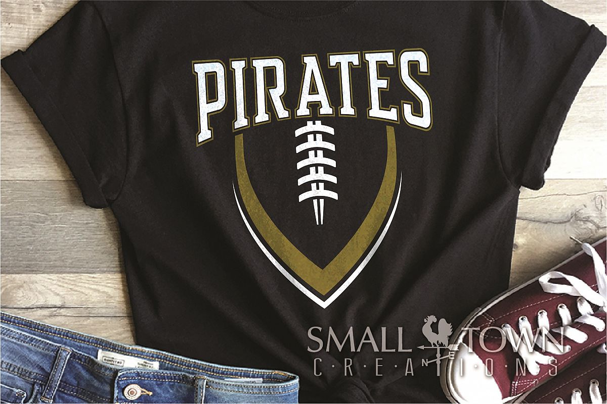 Pirate, Football, Sports, Design, Logo, PRINT, CUT, DESIGN example image 1
