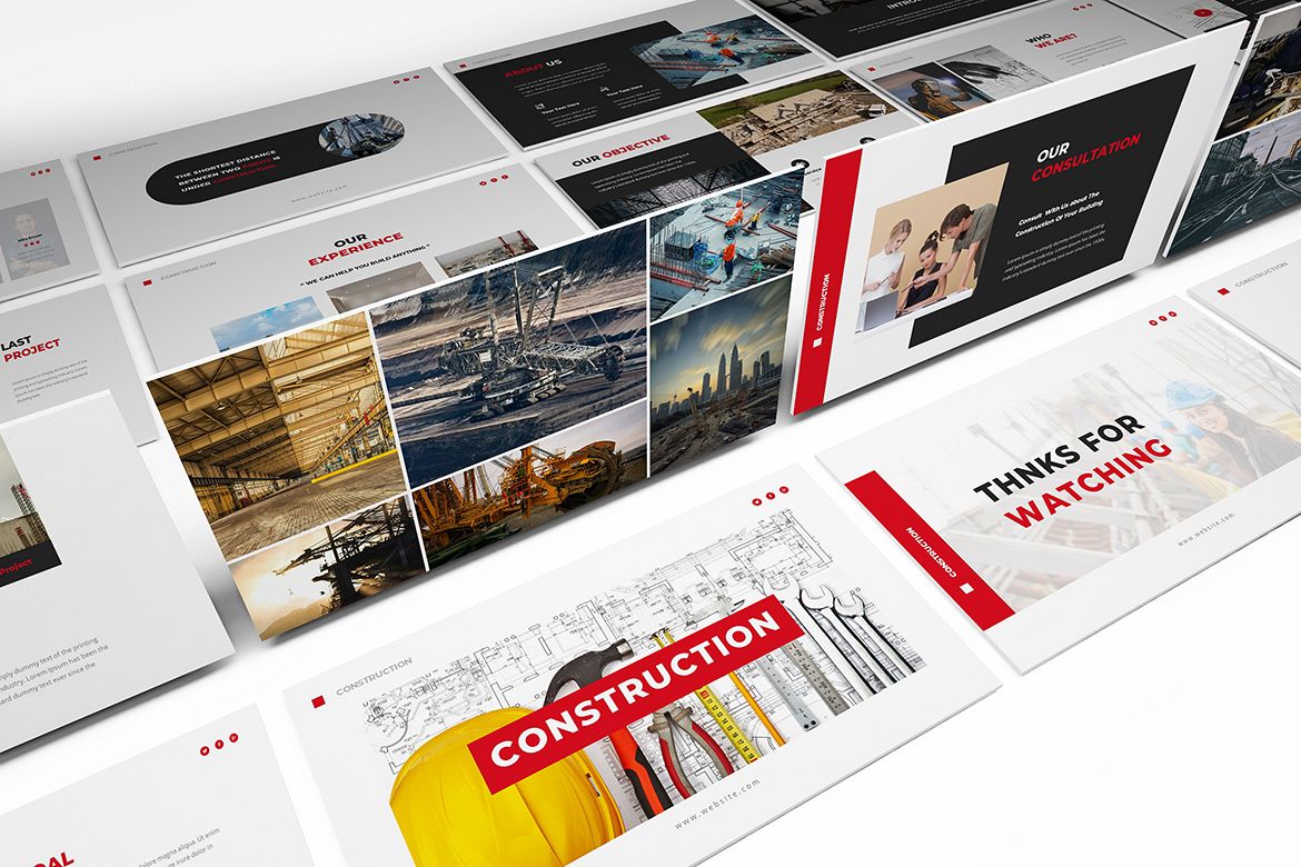 Construction Powerpoint template example image 1