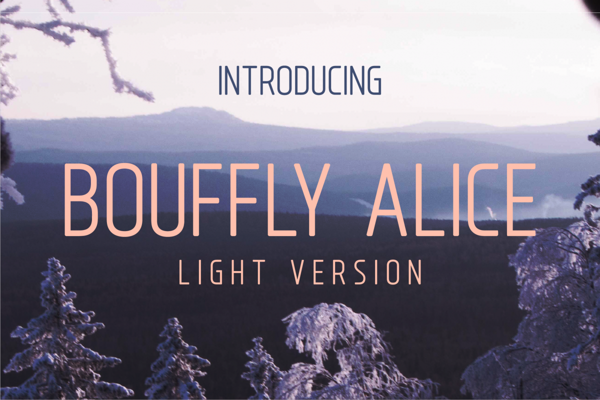 Bouffly Alice light Version l Elegant font sans serif example image 1