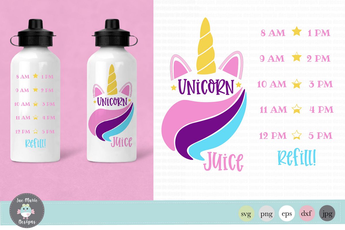 Unicorn Water bottle svg, Unicorn Juice SVG, kids svg (294796) | SVGs