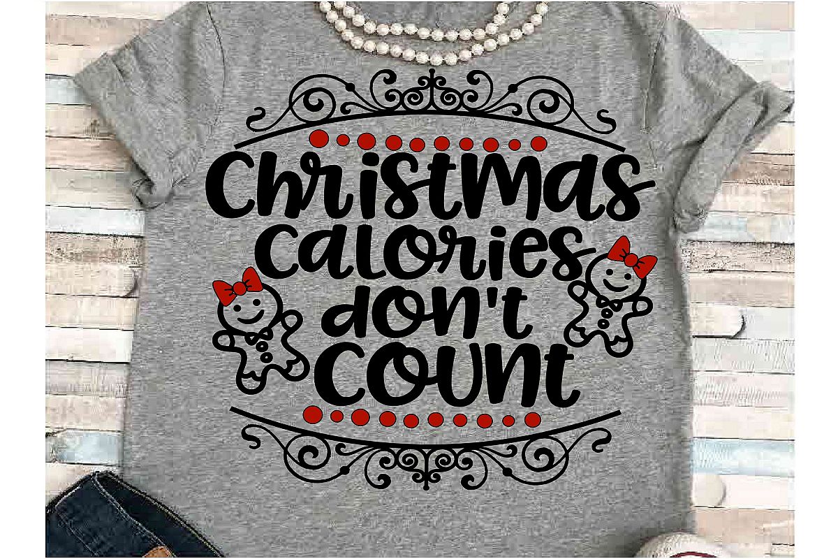 Christmas SVG DXF JPEG Silhouette Cameo Cricut Calories svg example image 1