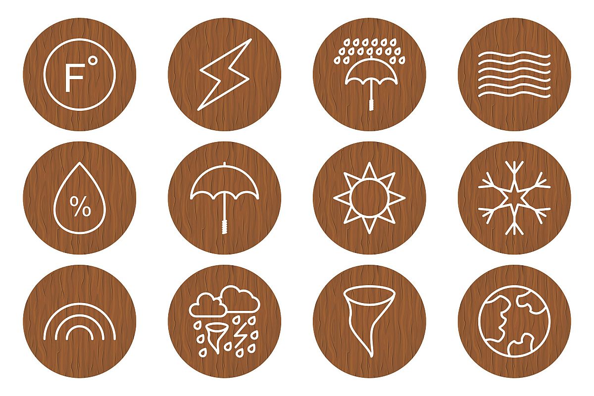 Set Of Weather And Season Icons example image 1