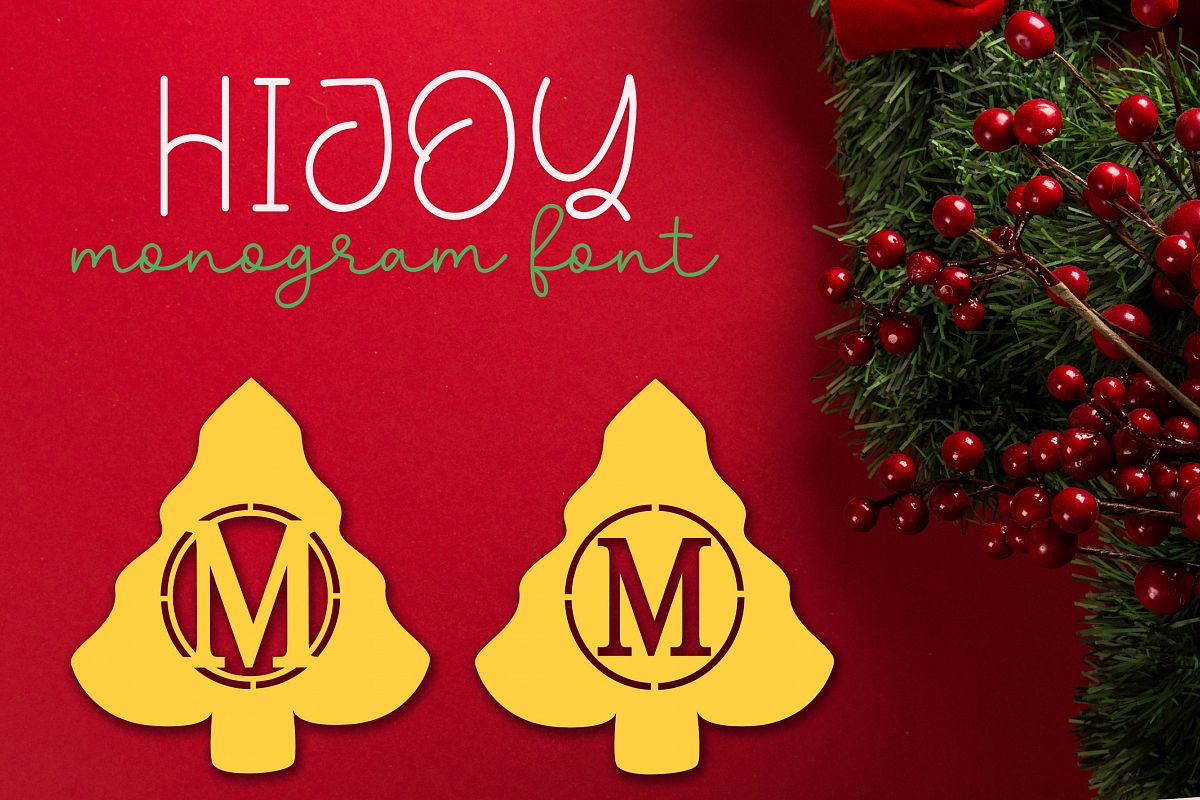 Hijoy | Monogram Font Christmas example image 1