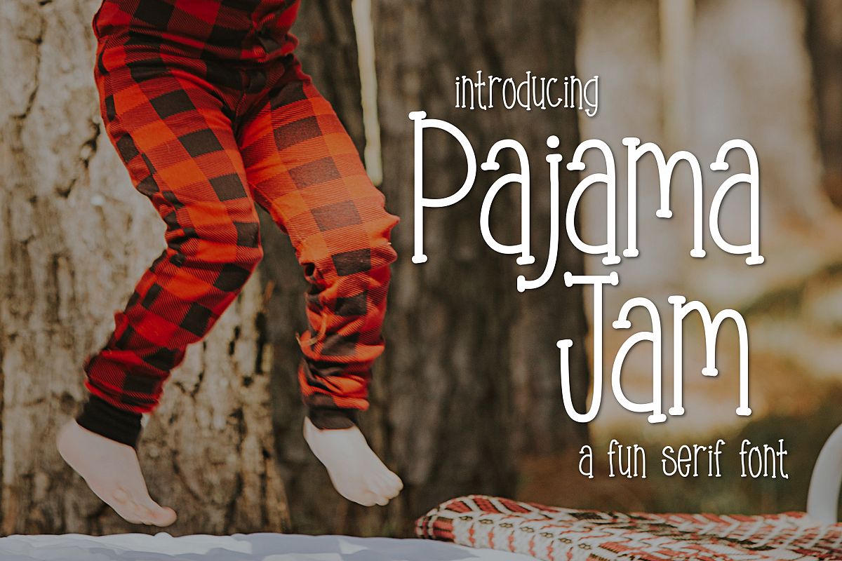 Pajama Jam a Fun Serif Font example image 1