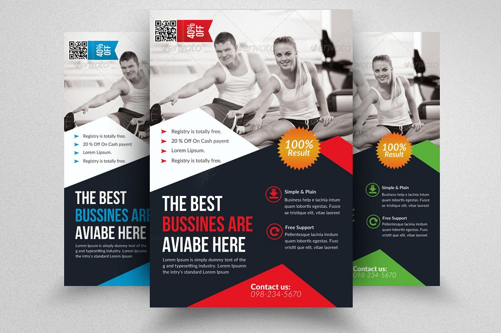 Body Fitness Club Flyer Template Body Fitness Club Flyer Template Example Image 1