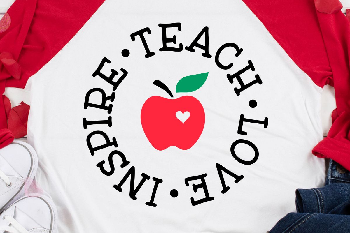 Teach Love Inspire SVG, DXF, PNG, EPS example image 1