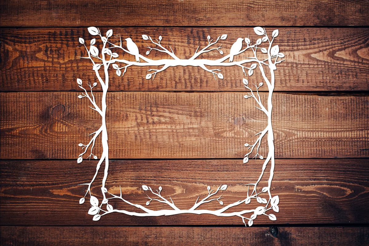 Bird and branches SVG file, Silhouette Studio file V3, example image 1