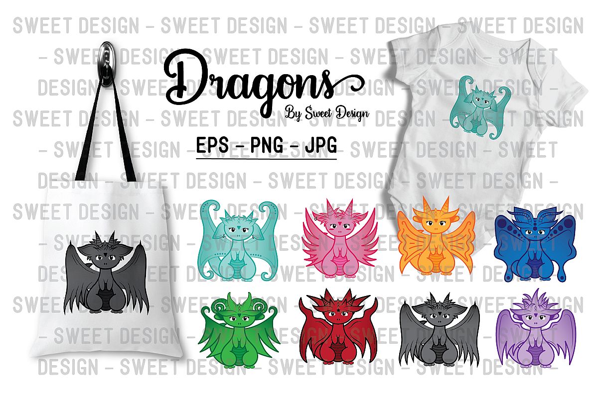 Cute little dragons example image 1