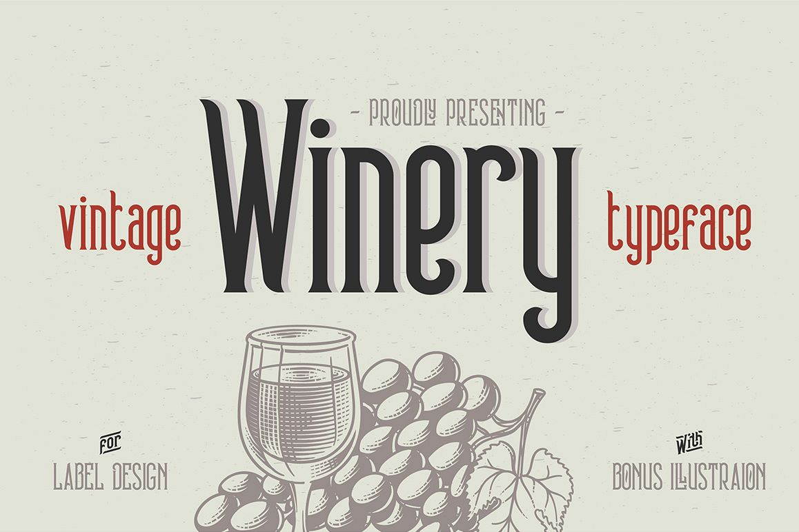 Winery typeface + bonus example image 1