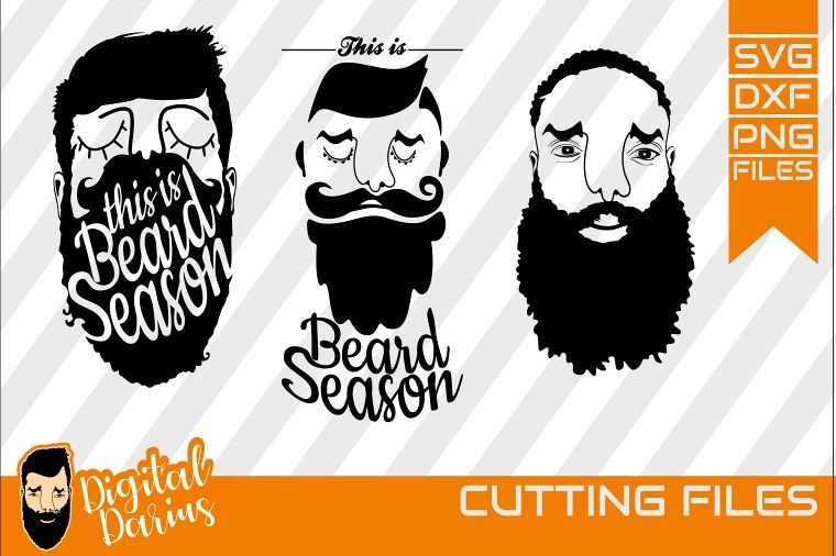 3x Beard man beard season svg, Man face SVG, Funny Man svg example image 1