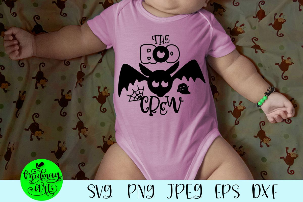 The boo crew svg, halloween baby svg example image 1