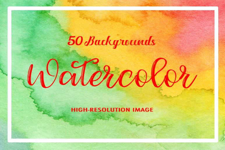 50 Watercolor Backgrounds 05 example image 1