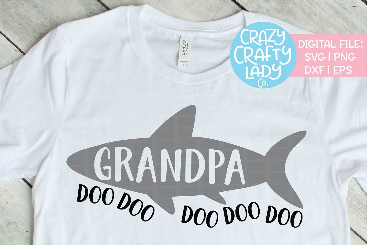 Grandpa Shark Grandfather SVG DXF EPS PNG Cut File