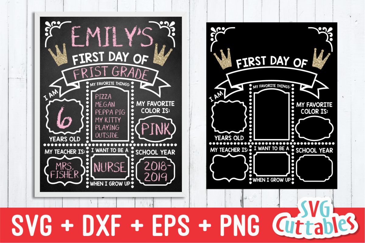 First Day of School, Last Day of School|svg Cut File example image 1