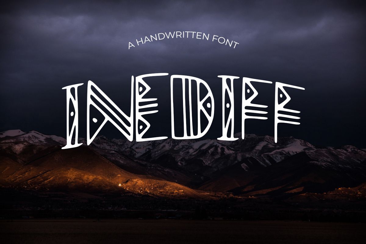 Inediff Font example image 1