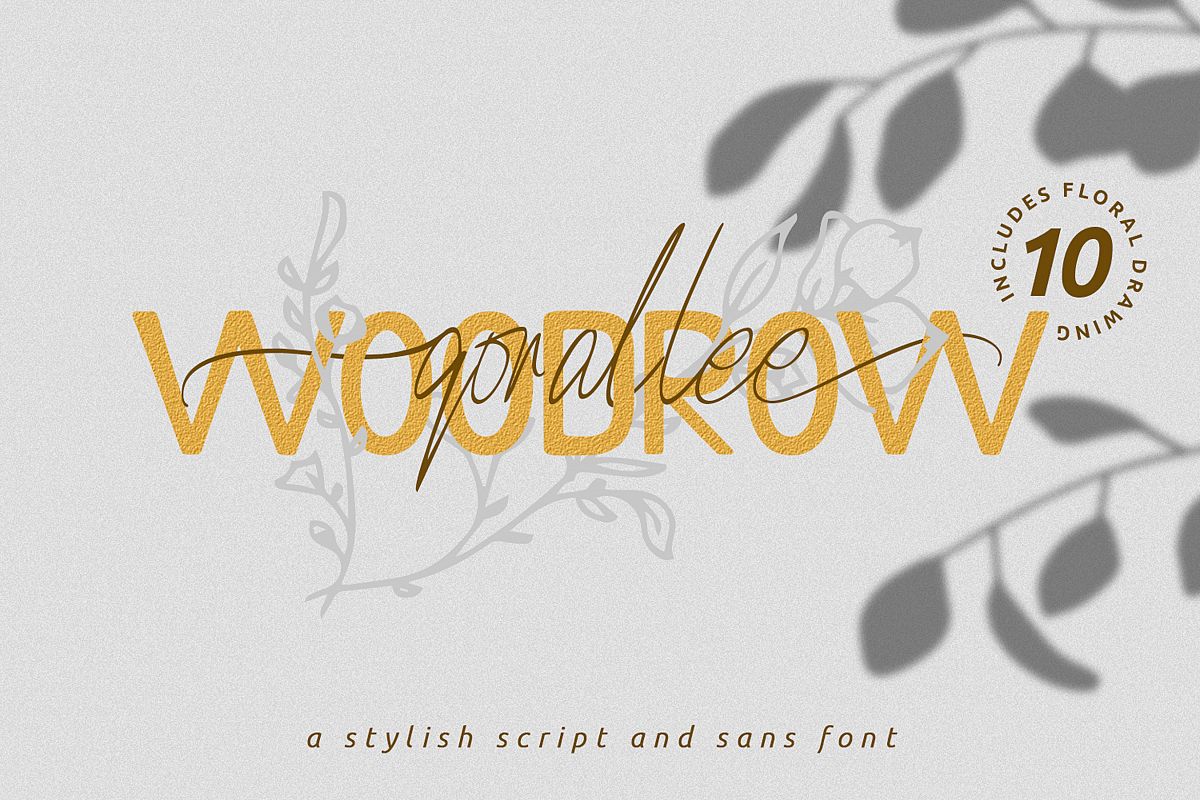 Qorallee Woodrow Font Duo Bonus example image 1