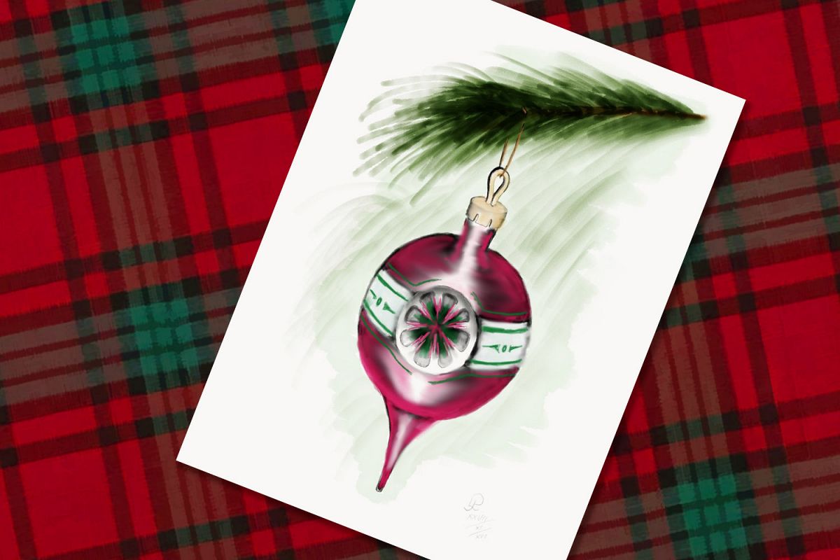 Magenta Christmas Bauble example image 1
