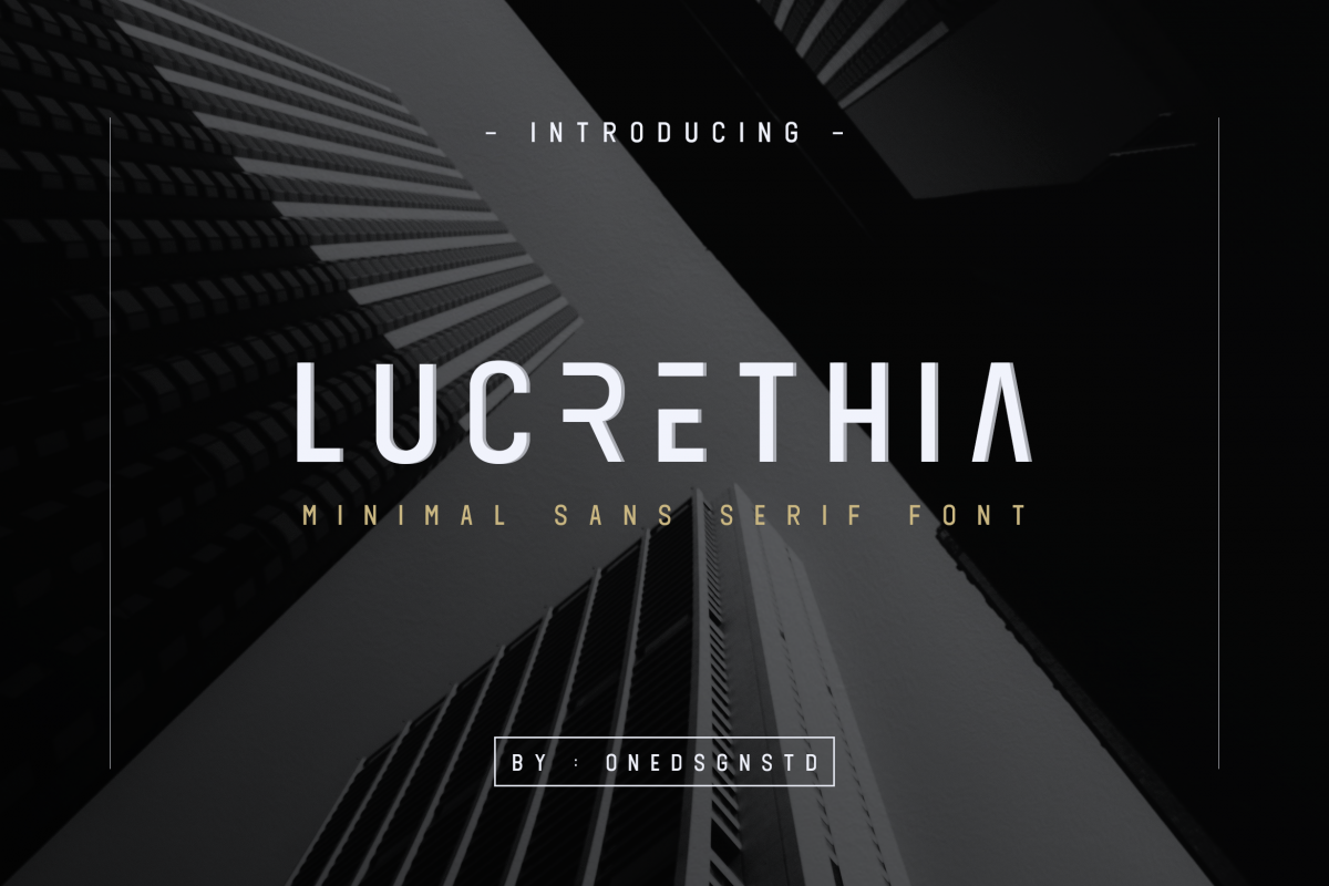 LUCRETHIA - Minimal Sans Serif Font example image 1