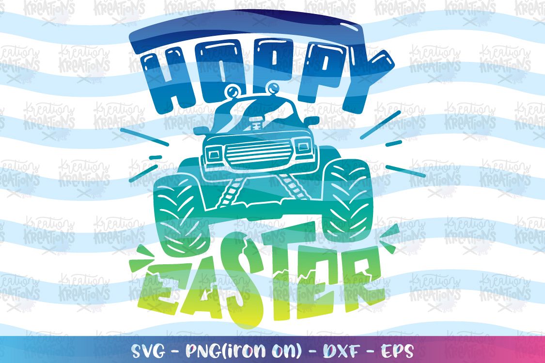 Download Easter Svg Hoppy Easter Svg Monster Truck Happy Easter 461074 Svgs Design Bundles