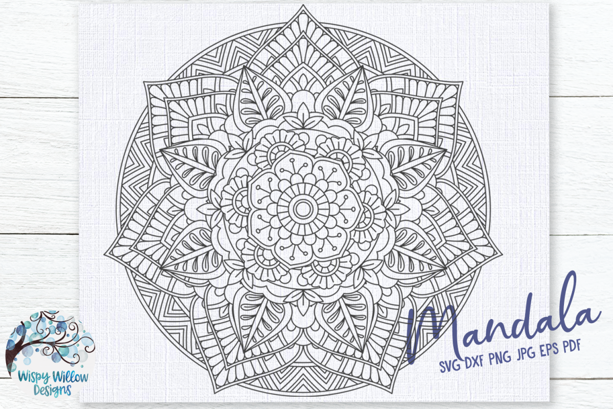 Download Mandala SVG | Large Intricate Mandala Cut File (374639 ...