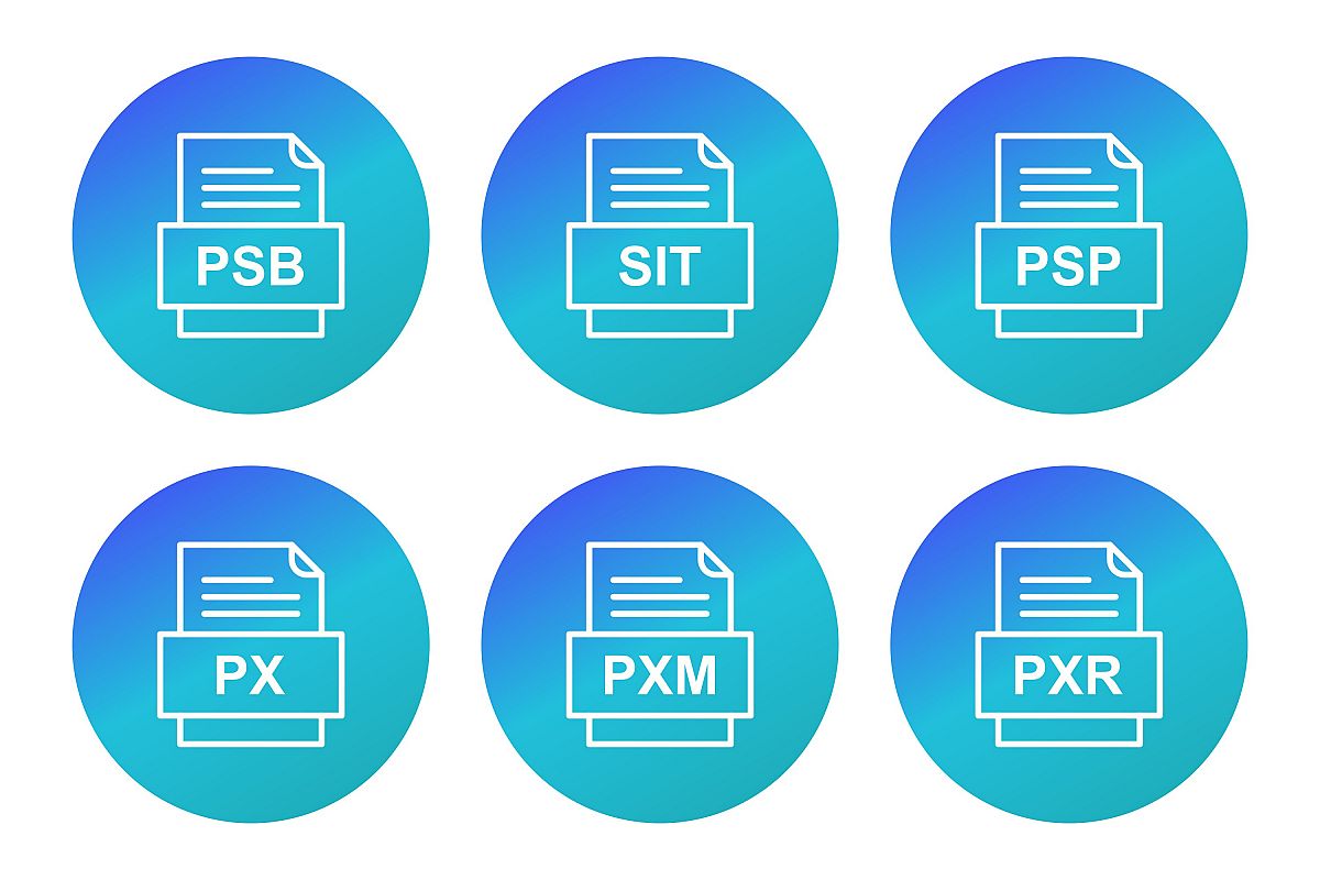 Set Of File Formats Icons example image 1