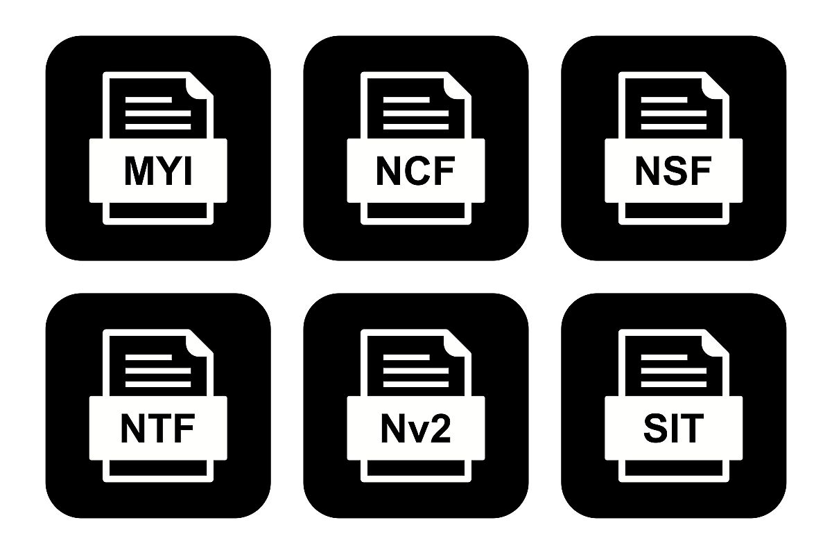 Set Of File Formats Icons example image 1