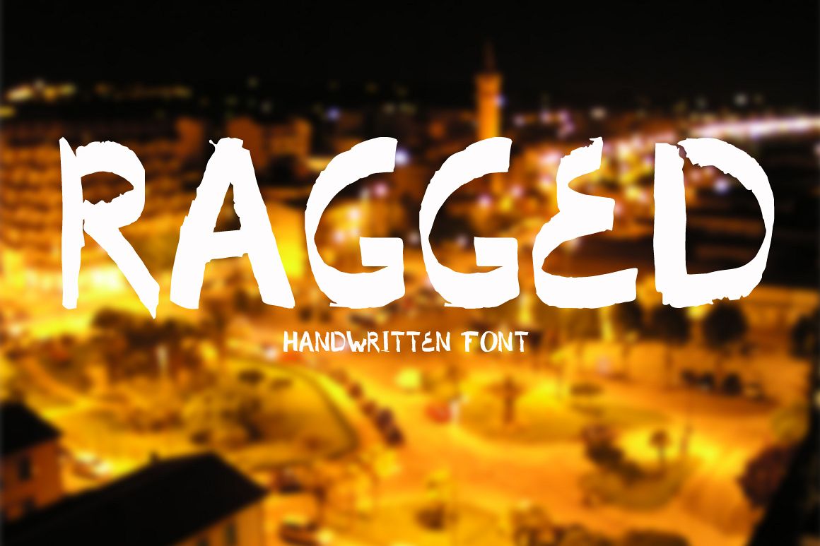 Ragged. Handwritten font. example image 1