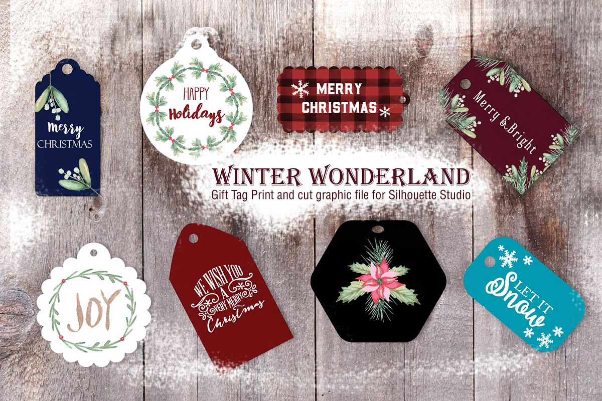 Winter Wonderlant Print and cut Graphic file for Silhouette example image 1