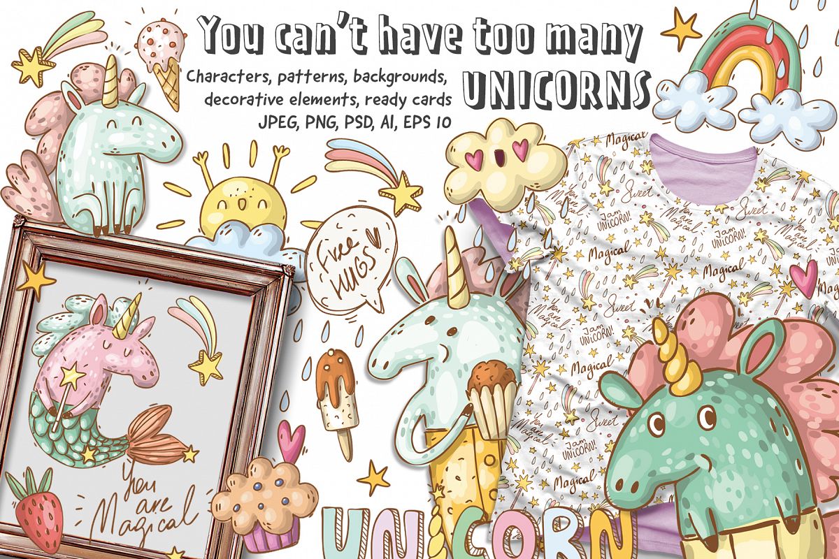 Magical unicorns set example image 1