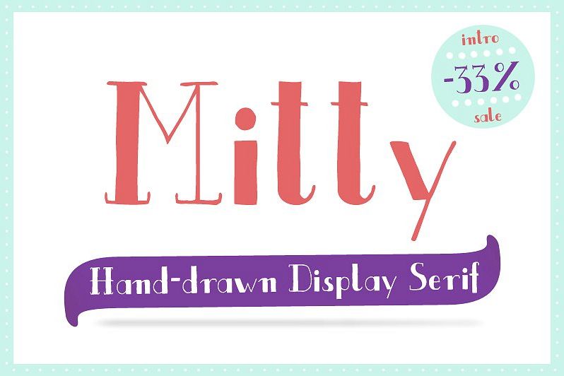 Mitty Hand-drawn Font example image 1
